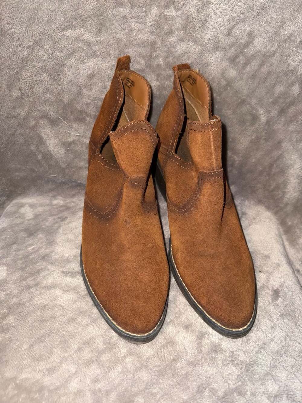 Sonoma Goods for Life Brown Suede Cutout Ankle Boots